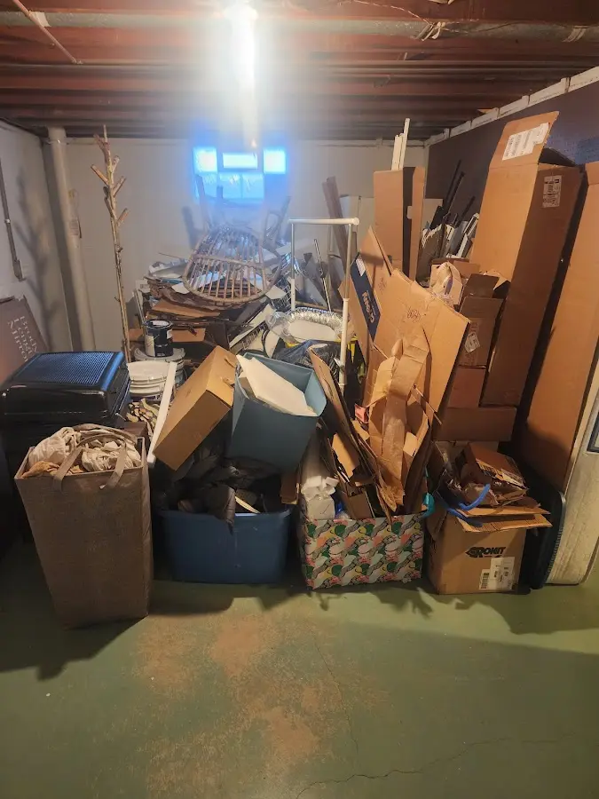 Roll-off dumpster container at job site for 20 Yard Dumpster Rental in Lake Bluff